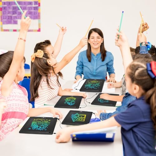 Zhehao 48 Pcs 8.5 Inch LCD Writing Tablet for Kids, Black