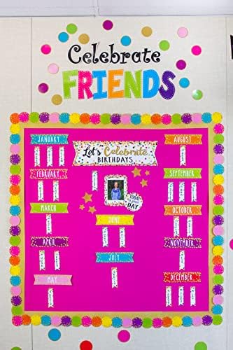 Confetti Let's Celebrate Birthdays Mini Bulletin Board (Pack of 2)