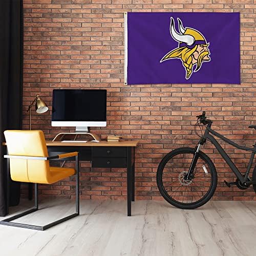 NFL Rico Industries Standard 3' x 5' Banner Flag Single Sided - Indoor or Outdoor - Home Décor