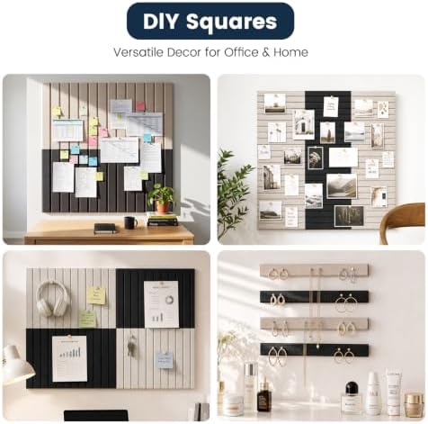 Felt Bulletin Board Cork Board Alternative 48" X 16" Black
