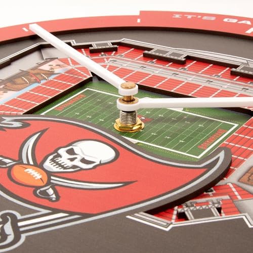 YouTheFan NFL Tampa Bay Buccaneers StadiumView 3D Wall Clock