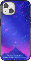 PopSockets iPhone 14 Phone Case with MagSafe, Wireless Charging Compatible, Bookish - Mirror Starfall
