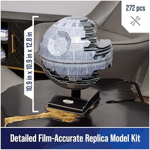 4D Build Star Wars Deluxe Death Star II Cardstock 3D Model Kit, Star Wars Gifts, Desk Décor for Fans & Collectors, 272 Pieces, 3D Puzzles, Gift Ideas for Ages 12 & Up