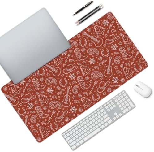 Christmas Western Snowflakes Tree Desk Mat Medium Gaming Mouse Pad