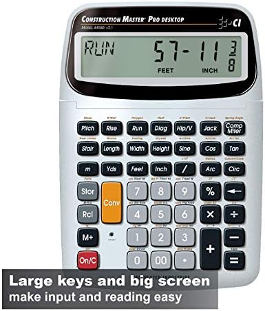Calculated Industries 4065 Construction Master ProCalculator & 44080 Construction Master Pro-Desktop Advanced Construction Math Feet-Inch-Fraction Calculator with Trig Tool