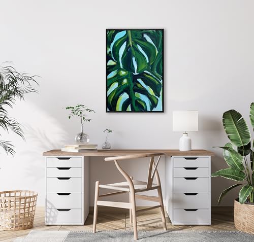 Kate and Laurel Sylvie Blank Framed Canvas Wall Art, 23x33 Black Beaded, Vintage Modern Empty Canvas for Paint-Your-Own Art, Ready to Paint Premium Canvas Already Framed