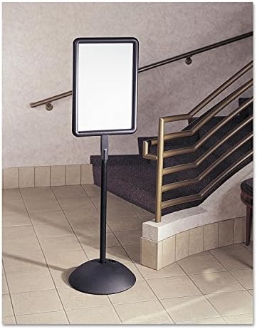 Safco Write Way Dry Erase Board Rectangle Sign, Rectangular Dual-Sided and Magnetic for Indoor and Outdoor Use, 65"in Height, Black