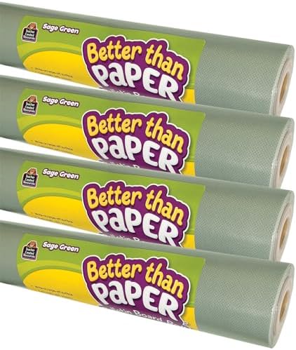 Teacher Created Resources Better Than Paper Bulletin Board Roll, Sage Green, 4-Pack