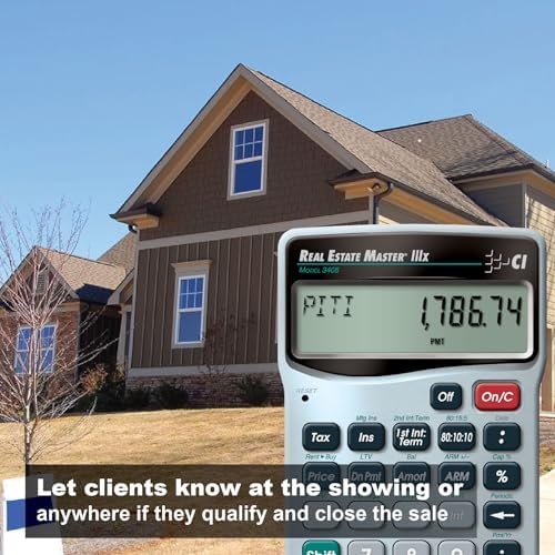 Calculated Industries 3405 Real Estate Master IIIx Residential Real Estate Finance Calculator | Clearly-Labeled Function Keys | Simplest Operation | Solves Payments, Amortizations, ARMs, Combos, More