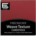 FIRECRACKER—12x12 Textured Cardstock | 80lb Textured Red Scrapbook Paper | Premium Cardstock for Cricut Cutting | 25 Sheets