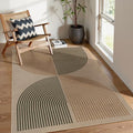 Lahome Modern Rainbow Easy Jute Office Rug, 4x6 Machine Washable Area Rugs