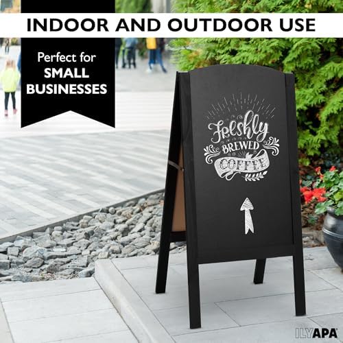 Ilyapa A Frame Chalk Board Easel Sign 26x56 in - Sandwich Signs Outdoor