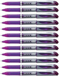 Pentel ENER-GEL Deluxe Liquid Gel Pen, Bold Line, Metal Tip, Violet Ink, Box of 12 (BL60-V)