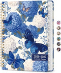 Planner 2026-2027, Monthly & Weekly Jul 2026-Jun 2027 Calendar Book | 6.3" x 8.5", Hardcover Spiral Planner with Tabs, School & Daily Pretty Agenda for Women, Students, Teachers, Hydrangea Bloom