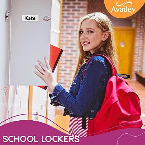 Availey 50 Pieces (3.2 x 1.2) - White Magnetic Dry Erase Labels - Reusable Strips for Classroom Home Office Garage Refrigerator Blank Writable Erasable Cards Name Tags Students Locker Shelf