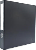 3-Ring Premium Round-Ring Binder - Dark Gray, 2" Spine, by Bindertek | 275 Sheet Capacity, 1.5" Round Rings, Linen-Textured Covers, Steel Reinforced Edges, Spine Label Included
