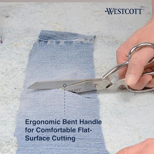 Westcott Forged 8in & 5in Scissors for Fabric and Paper Crafts, 2-Pack, Detail Snips and Heavy Duty Shears, Dressmaker Shears for Sewing, Tailoring, Quilting, Art, Office