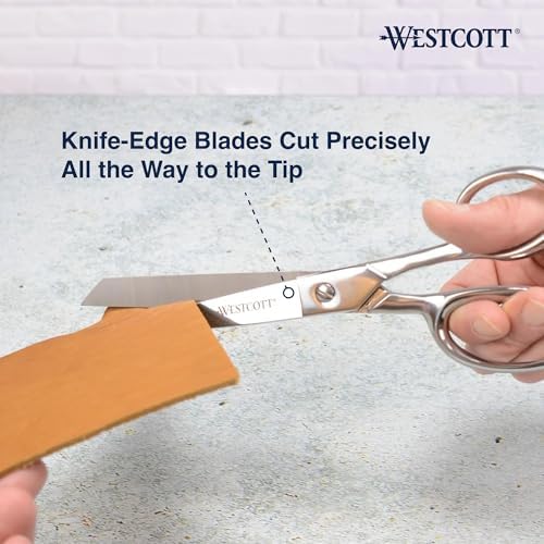Westcott 9in Forged Classic Fabric and Paper Scissors, Heavy Duty, Knife-Edge for Sewing, Tailoring, General Arts and Crafts, Office