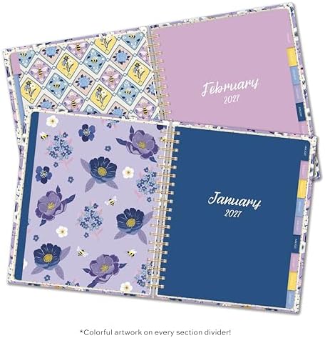 High Note 2027 Planner, 17-Month Weekly & Monthly Hardcover Planner: August 2026 to December 2027, 9" x 10", Garden Bee with Notes, Lists & Reference Pages + Sticker Sheet