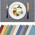 Homaxy Cloths Placemats for Dining Table Set of 8, 13" x 19", Charcoal Gray