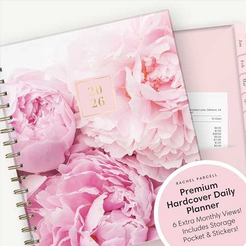 Blue Sky Rachel Parcell 2026 Daily & Monthly Planner Calendar, 5"x8", Peony