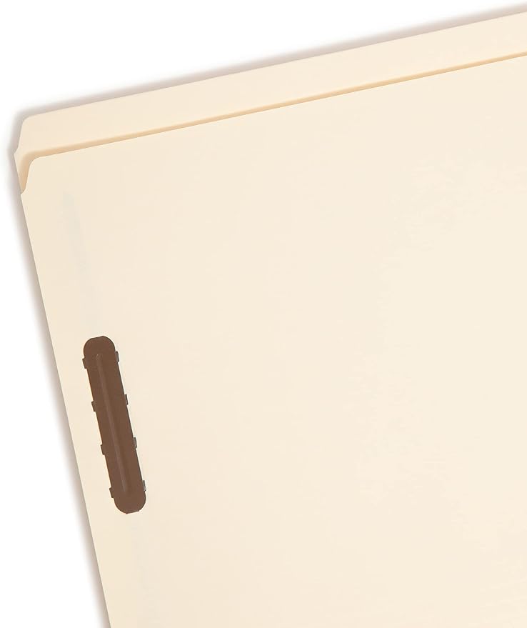 Smead Fastener File Folder, 2 Fasteners, Straight-Cut Tab, Legal Size, Manila, 50 per Box (19513)