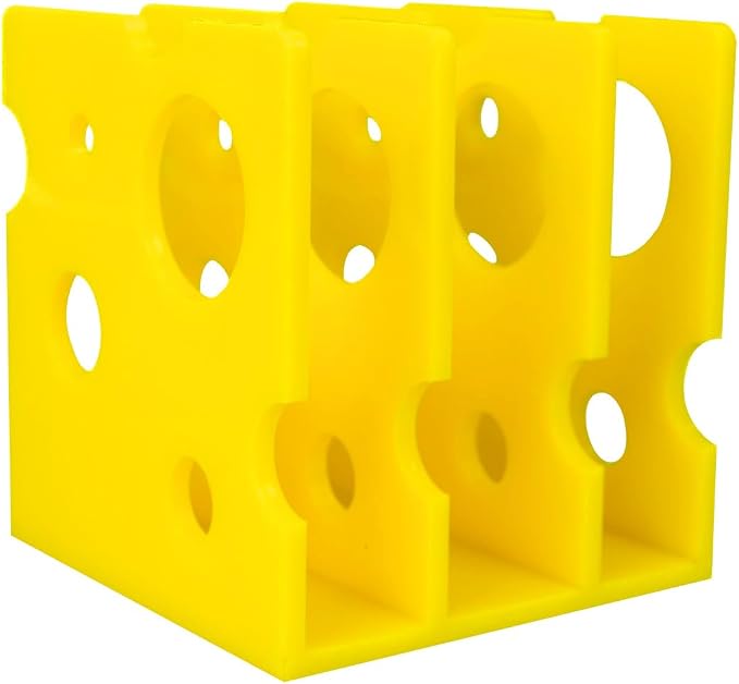 Acrylic 3 Section Magazine Vertical File Holder Organizer Book Holder Storage Box For Home And Office Cheese Shape Desktop Decorative Book Stand