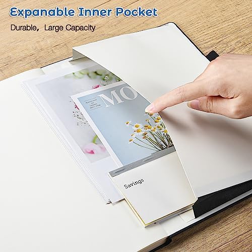 Dotted Journal, 8.5" x 11" Hardcover Leather Notebook, No Bleed Thick Paper
