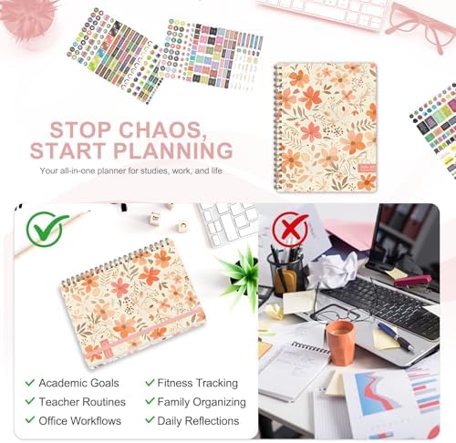 Planner 2026-2027, Weekly and Monthly Academic Planner, July 2026 - June 2027, Hardcover Calendar Agenda Book for School Year Planning, School Supplies for Teacher and Student, Letter Size(8.5'' x 11'')