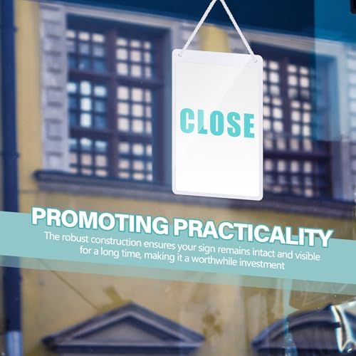Thyle 3 Pcs Business Retail Hanging Sign Holder 8.3 x 11.7 Inch Plastic Advertising Signage Sign Holder Craftsman's Stall Clear Poster for Store Supermarket Exhibition Mall Restaurant Display