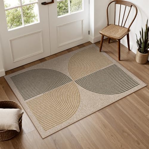 Lahome Rainbow Muddy Mats for Indoor, 32"x48" Indoor Outdoor Front Door Mat