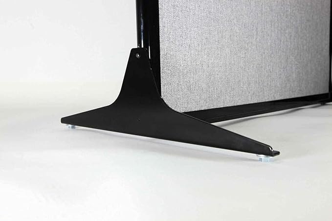 Versare Workstation Partition | Portable Wall Divider | Modern Office Cubicle | Free Standing Privacy Screen | Flexible Work Space | 99" x 70" W/Window, Latte Fabric Panels