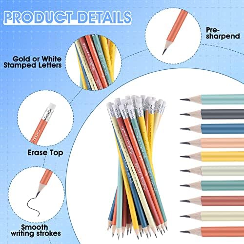 Sabary 30 Pcs Inspirational Pencils Bulk Back to School Gift School Supply