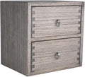 DDYURI Wooden Desktop Drawer Organizer Box 2-Tier Tabletop Storage Cabinet for Office Makeup Dressing Table Dark Brown