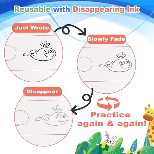 Magic Grooved Practice Copybook for Kids 3-8，6 Handwriting Practice Books