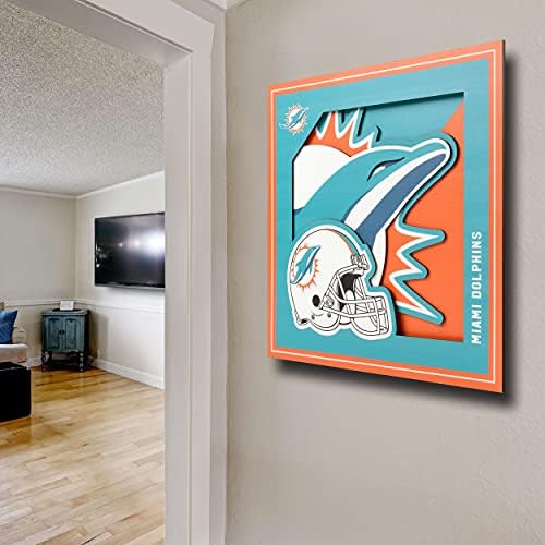 YouTheFan NFL Miami Dolphins 3D Logo Series Wall Art