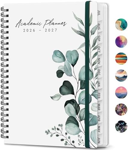 Planner 2026-2027, Weekly & Monthly Academic Calendar, Jul 2026 – Jun 2027