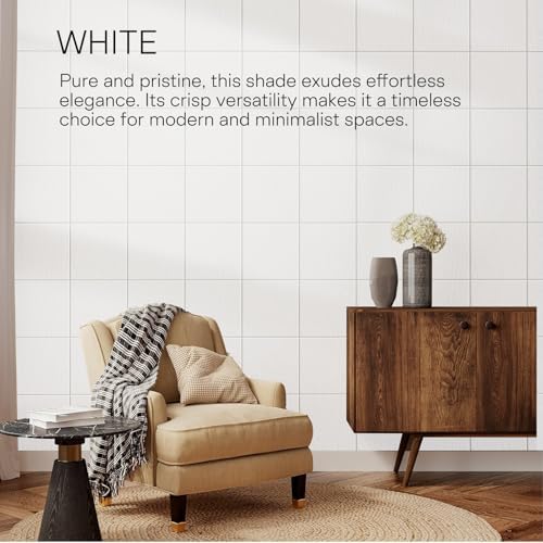 MaxGear Felt Bulletin Board 36" x 24", White Felt Wall Tiles Push Pins