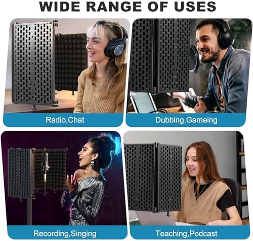 Microphone Stand With Isolation Shield,Recording Studio Equipment