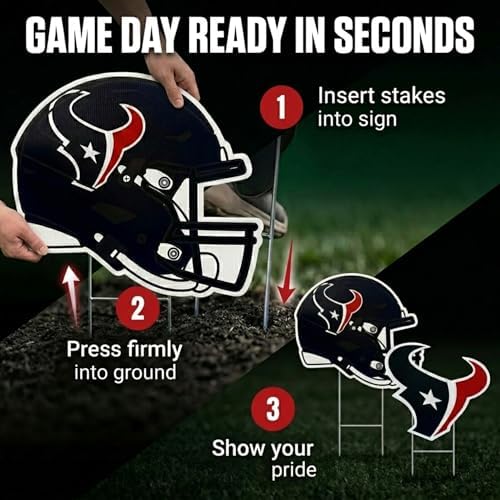 NFL Logo & Helmet 2 Pack Yard Sign Set
