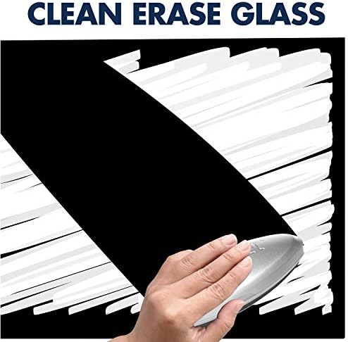 Quartet Dry Erase Board, 85" x 48" Glass Magnetic Whiteboard, Wide Format Horizontal Board, InvisaMount, Black (G8548IMB)