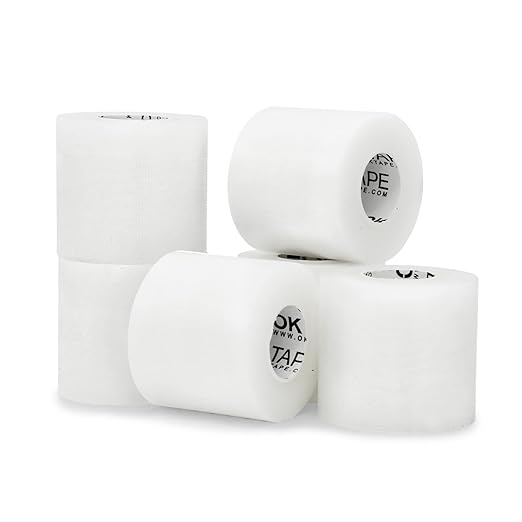 OK TAPE OKPore Transparent Medical Tape (Pack of 6) - First Aid Surgical Tape Hypoallergenic and Breathable for Wound Dressing Care, Latex Free, 2in x 10yds