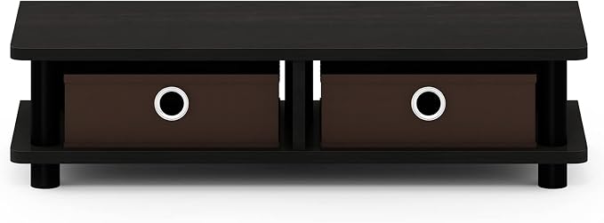 Furinno Turn-N-Tube Monitor Stand, Espresso/Black