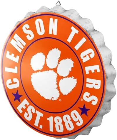 foco NCAA Team Logo Metal Bottle Cap Hanging Wall Sign