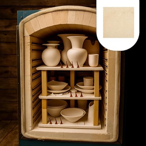 Weysat Square Kiln Shelf for Glass Fusing and Ceramics, Use in Any Kiln(13.5 x 13.5 x 0.4 Inch,1250℃)