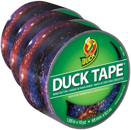 Duck 283039 Printed Duct Tape,Galaxy (Pack of 3)