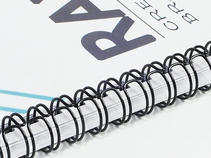 Rayson Wire Binding Spines, 3/4" 3:1 Pitch 32-Loop Black, 50 Pack | Binds up to 165 sheets; select 3/4" size for thick reports, manuals and project documents.