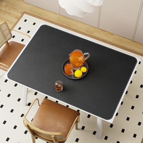 Mydours 40"x28" XL Large Desk Mat - Full Desk Blotter Mouse Pad, (Black)