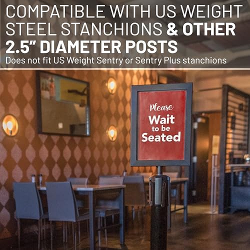 US Weight Steel Frame Sign Holder Compatible with USW Steel Stanchions