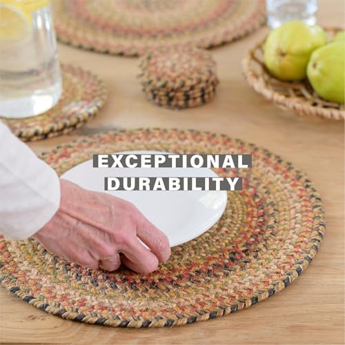 Homespice Kingston Jute Braided Placemats, Rect 13x19 Set of 4